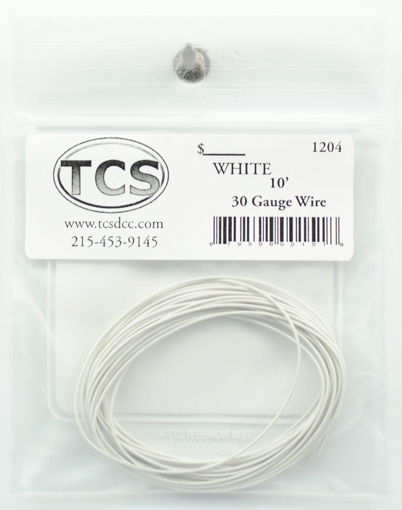 10ft 30awg - White - Click Image to Close
